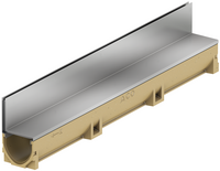 ACO Euroline polymer concrete channel with stainless steel brickslot element