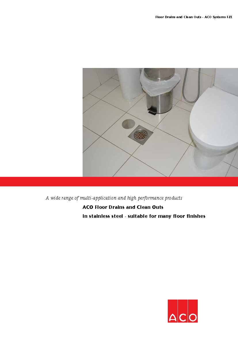 ACO Floor Drains and Clean Out Catalogue