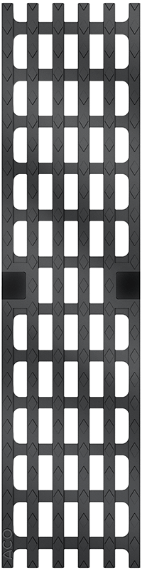 Longitudinal cast iron grating