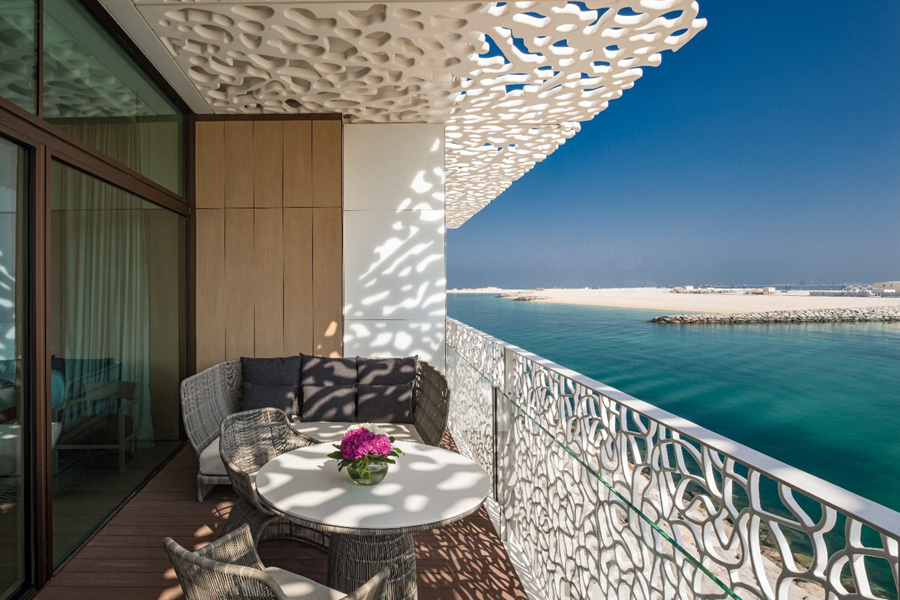 Balconies at the Bvlgari Hotel & Resorts at Jumeirah Bay Island, Dubai
